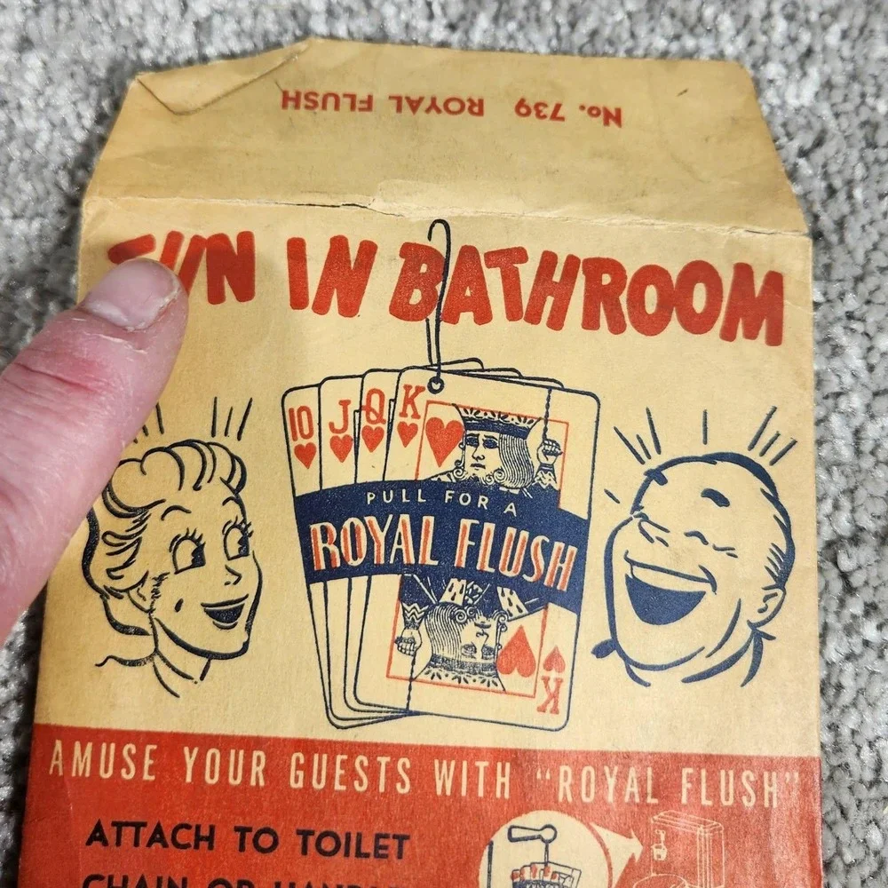 Vintage Royal Flush Novelty Bathroom Gag Gift No 739‎ Retro Prank Toy